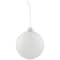 4ct. 4" White & Silver Frosted Matte Glass Ball Ornaments